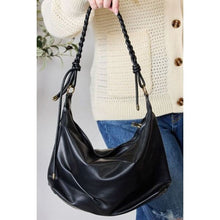 Cargar imagen en el visor de la galería, Casual Braided Strap Shoulder Bag. Blue Or Black - Purses