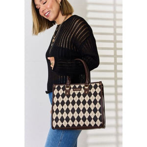 Classic Argyle Pattern Handbag - Purses