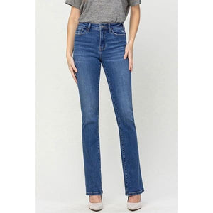 Classic High Waist Bootcut Jeans - Pants