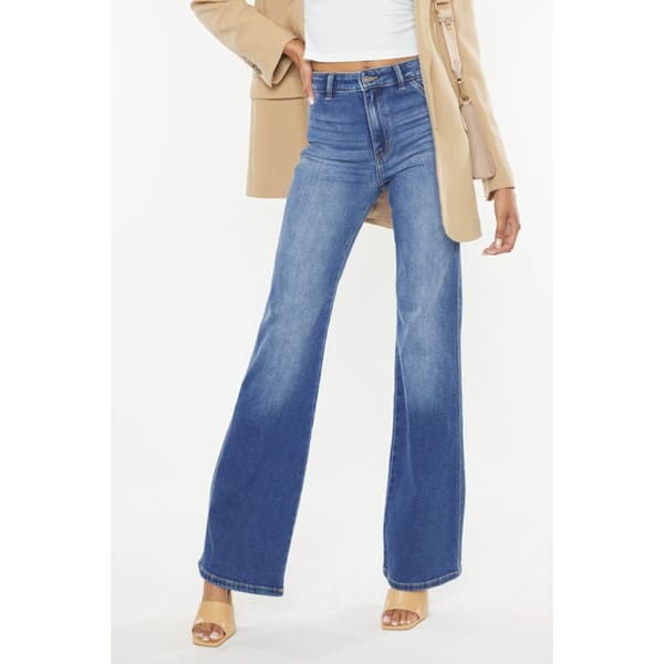 Classic Stylish Ultra High Waist Gradient Flare Jeans