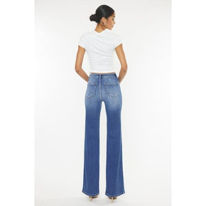 Classic Stylish Ultra High Waist Gradient Flare Jeans