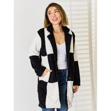 Load image into Gallery viewer, Color Block Button Up Long Sleeve Coat - Jackets
