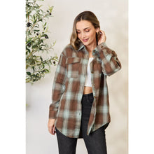 Load image into Gallery viewer, Comfort Cozy Plaid Dropped Shoulder Shirt - Outerwear