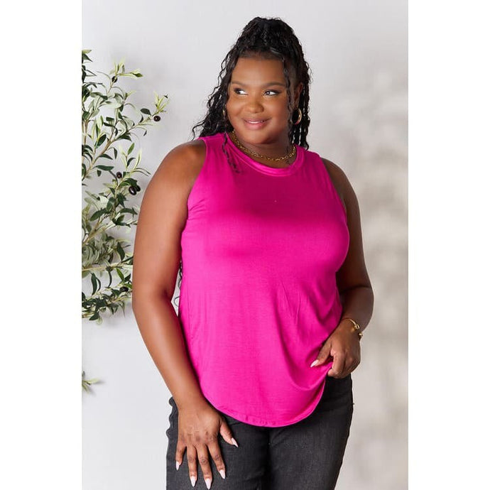 Comfort Full Size Round Neck Tank - Blouses And Tops