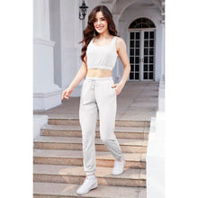 Load image into Gallery viewer, Comfort Relaxed Feel Cropped Tank and Drawstring Pants Set