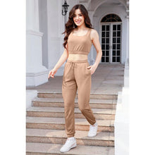 Load image into Gallery viewer, Comfort Relaxed Feel Cropped Tank and Drawstring Pants Set