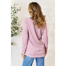 Cargar imagen en el visor de la galería, Comfort Stylish Texture Half Button Long Sleeve Blouse