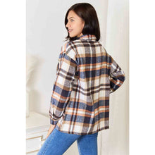 Load image into Gallery viewer, Comfort Wear Plaid Button Front Shirt Jacket with Breast