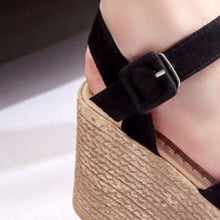 Cargar imagen en el visor de la galería, Crisscross Open Toe Wedge Sandals