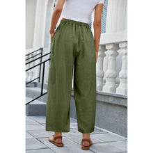 Load image into Gallery viewer, Drawstring Pocketed Wide Leg Pant - Pants