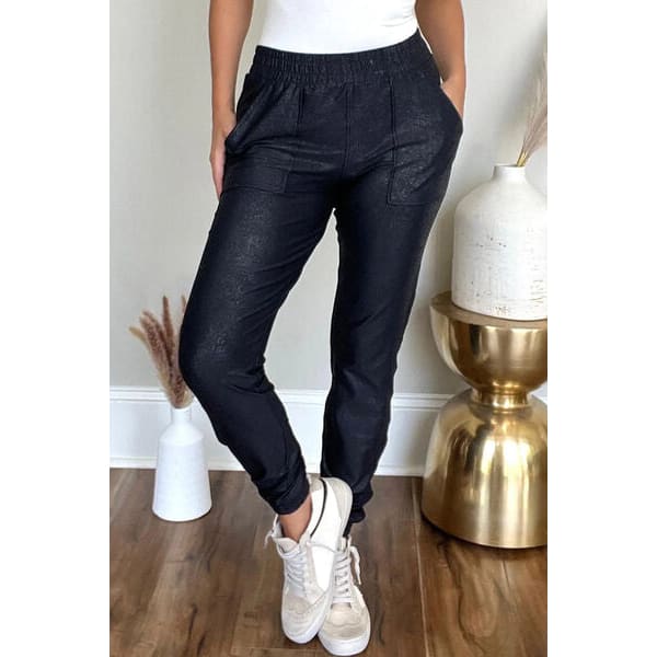 Relaxed Fit Elastic Waist Joggers with Pockets - Activewear