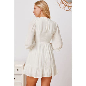 Elegant Fashionable 1/2 Sleeve Ruffle Hem Summer Dress Mini