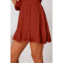 Load image into Gallery viewer, Elegant Fashionable 1/2 Sleeve Ruffle Hem Summer Dress Mini