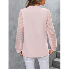 Load image into Gallery viewer, Elegant Notched Long Sleeve Blouse Office Casual Look - Tops