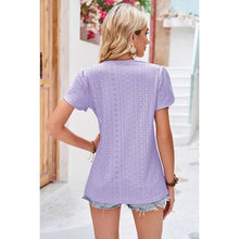 Load image into Gallery viewer, Eyelet V - Neck Petal Sleeve T - Shirt / Available In 3