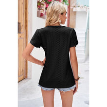 Load image into Gallery viewer, Eyelet V - Neck Petal Sleeve T - Shirt / Available In 3