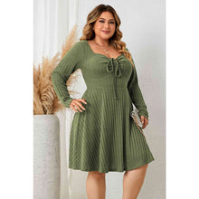 Load image into Gallery viewer, Fashion For Comfort Neck Long Sleeve Ribbed Dress Plus Size