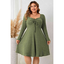 Load image into Gallery viewer, Fashion For Comfort Neck Long Sleeve Ribbed Dress Plus Size