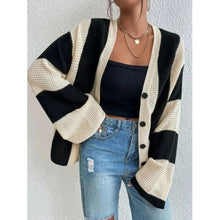 Load image into Gallery viewer, Fashion Striped Button Up Cardigan - Outerwear