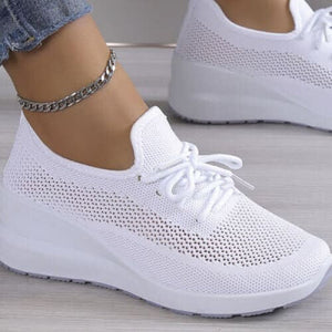 Fashionable Mesh Breathable Platform Athletic Shoes