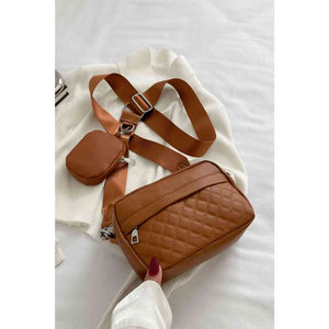 Fashionable PU Leather Small Shoulder Bag - Purses