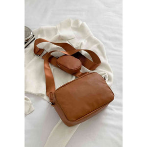 Fashionable PU Leather Small Shoulder Bag - Purses