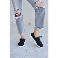 Load image into Gallery viewer, Flat Round Toe Lace-Up Sneakers
