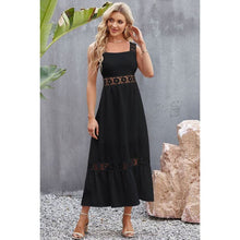 Cargar imagen en el visor de la galería, Flower Crochet Wide Strap Midi Dress - summer