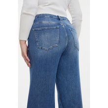 Cargar imagen en el visor de la galería, Full Size High Waist Button-Fly Raw Hem Wide Leg Jeans