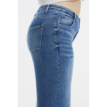 Load image into Gallery viewer, Full Size High Waist Button-Fly Raw Hem Wide Leg Jeans