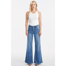 Load image into Gallery viewer, Full Size High Waist Button-Fly Raw Hem Wide Leg Jeans