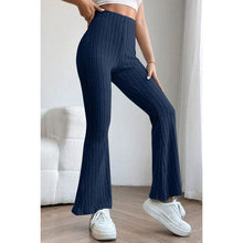 Load image into Gallery viewer, Full Size Ribbed High Waist Flare Pants