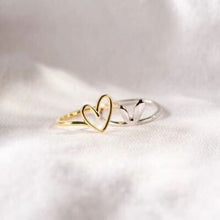 Cargar imagen en el visor de la galería, Heart Shape Irregular 925 Sterling Silver Ring - Jewelry