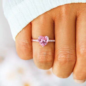 Heart Zircon 925 Sterling Silver Ring - Jewelry