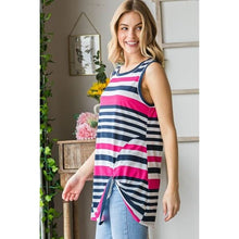 Load image into Gallery viewer, Heimish Full Size Striped Twist Knot Round Neck Tank