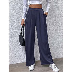 High Waist Straight Pants - pants