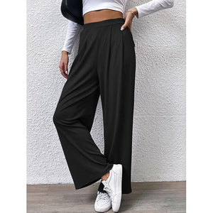 High Waist Straight Pants - pants