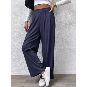 High Waist Straight Pants - pants