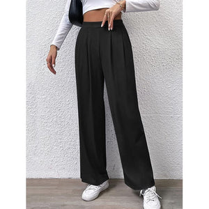 High Waist Straight Pants - pants