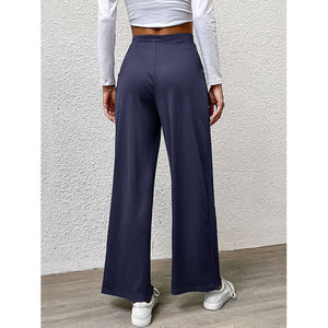 High Waist Straight Pants - pants