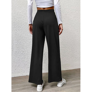 High Waist Straight Pants - pants