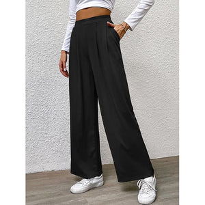 High Waist Straight Pants - pants