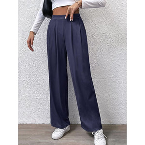 High Waist Straight Pants - pants