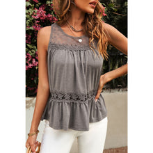 Cargar imagen en el visor de la galería, Lace Peplum Tank - Tops - Summer