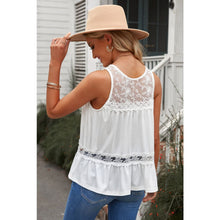 Load image into Gallery viewer, Lace Peplum Tank - Tops - Summer