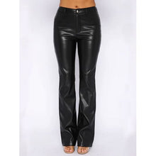 Cargar imagen en el visor de la galería, Leather High Waist Straight Pants / Available In 3 Colors