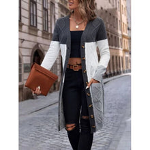 Load image into Gallery viewer, Pocketed Button Up Long Sleeve Cardigan - Jackets