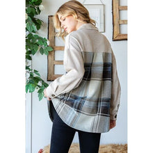 Load image into Gallery viewer, Reborn J Plaid Button Up Long Sleeve Shacket - Outerwear