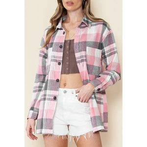 Relaxed Look Plaid Button Up Long Sleeve Shirt - Casual Wear