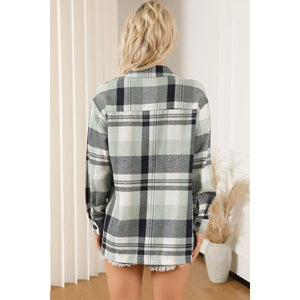 Relaxed Look Plaid Button Up Long Sleeve Shirt - Casual Wear